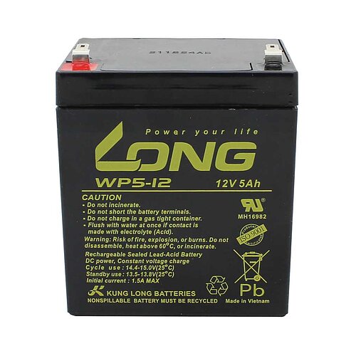 Kung Long WP5-12F1 12V 5,0Ah 4,8 mm Faston