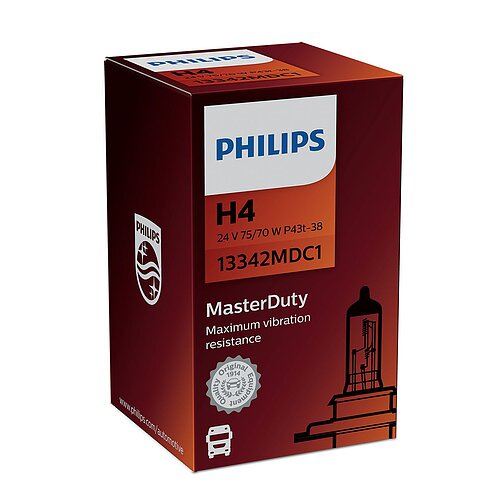 H4 24V 75/70W P43t-38 MasterDuty 1 St. Philips