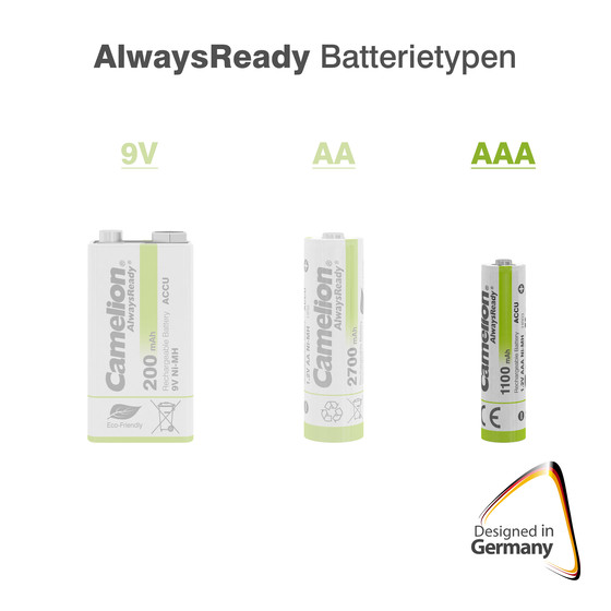 4x Camelion NiMH AAA Micro 800mAh HR03 Always Ready Akku 