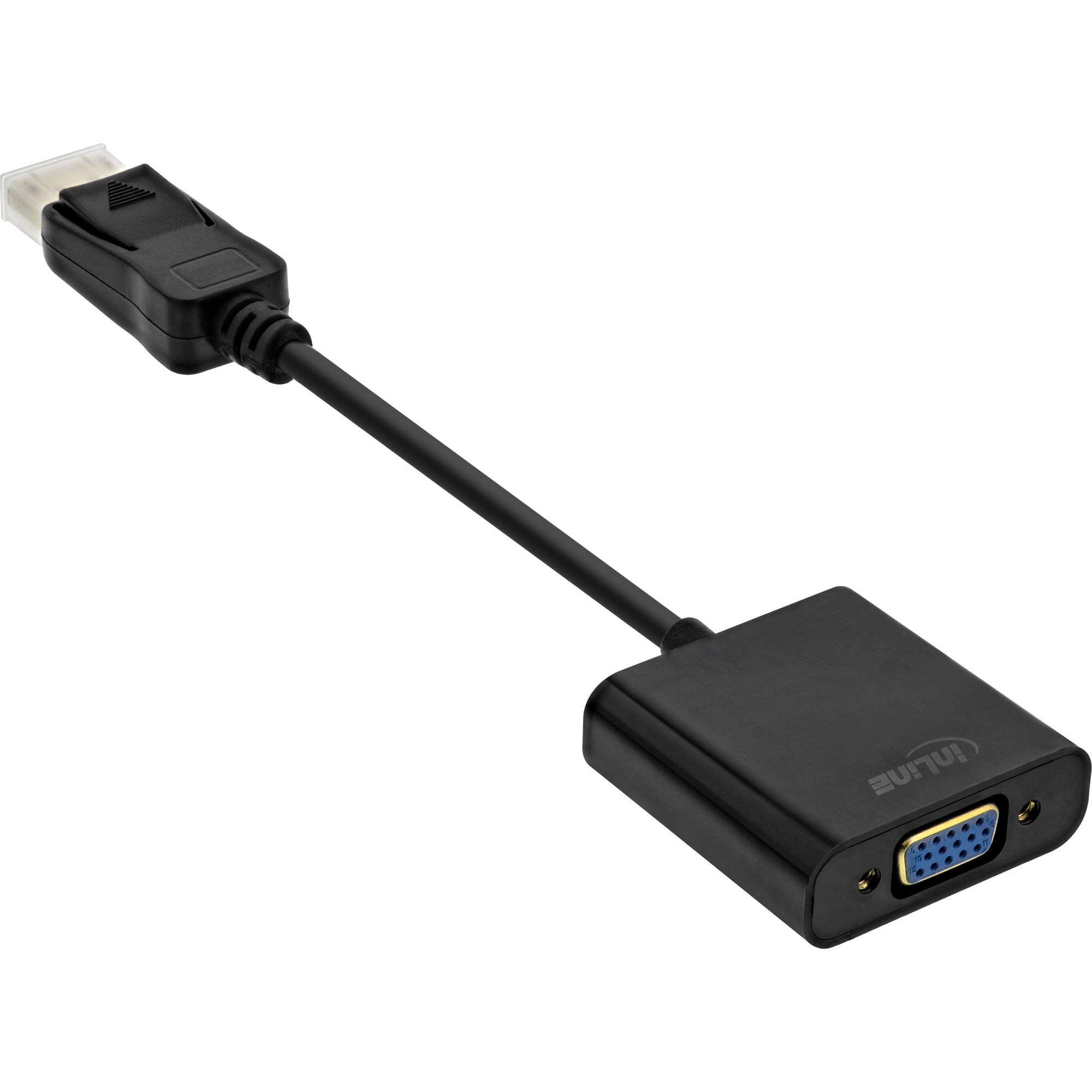 Inline® Basic DisplayPort zu VGA Adapterkabel, schwarz, 0,15m