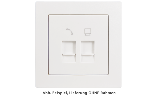 RJ45 + RJ11 Dose McPower ''Flair'' für ISDN, Cat, UP, weiß RJ45 + RJ11 Dose McPower ''Flair'' für ISDN, Cat, UP, weiß