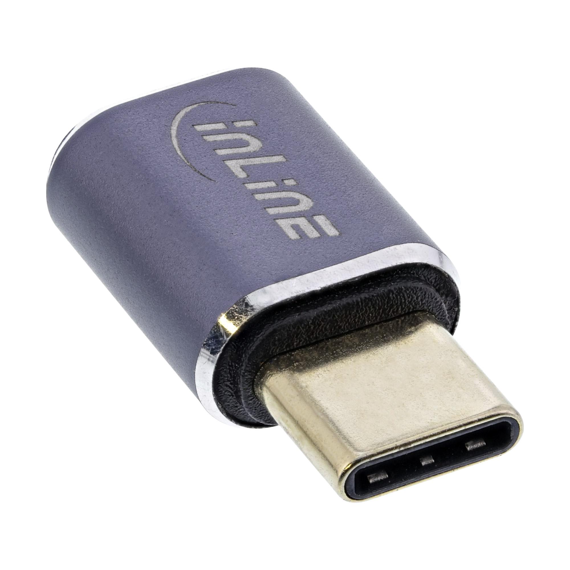 Inline® USB 4 Adapter, USB-C Stecker/Buchse, Aluminium, grau Inline® USB 4 Adapter, USB-C Stecker/Buchse, Aluminium, grau
