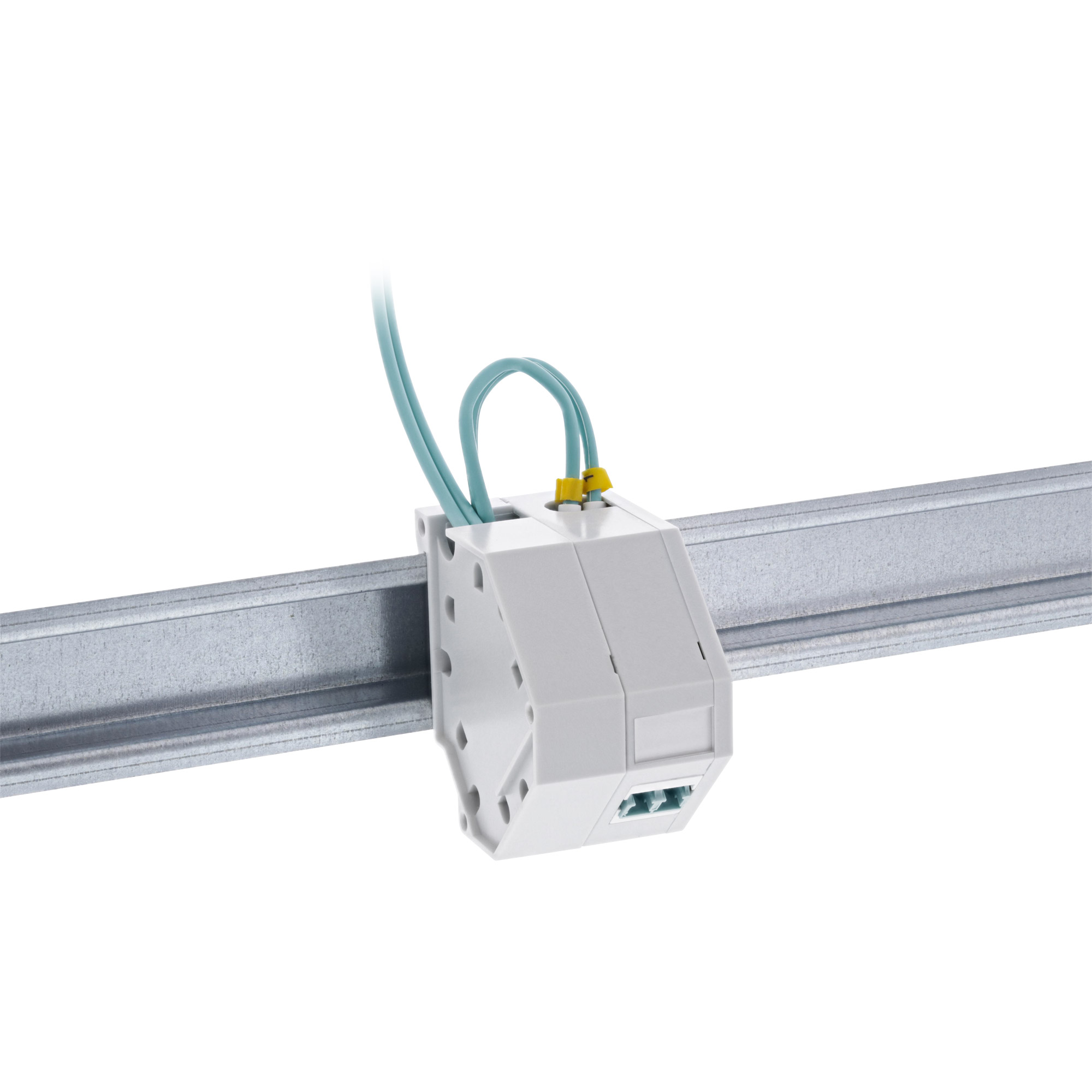Inline® Keystone SNAP-In LWL Keystone Modulhalter, 1-fach für Hutschiene