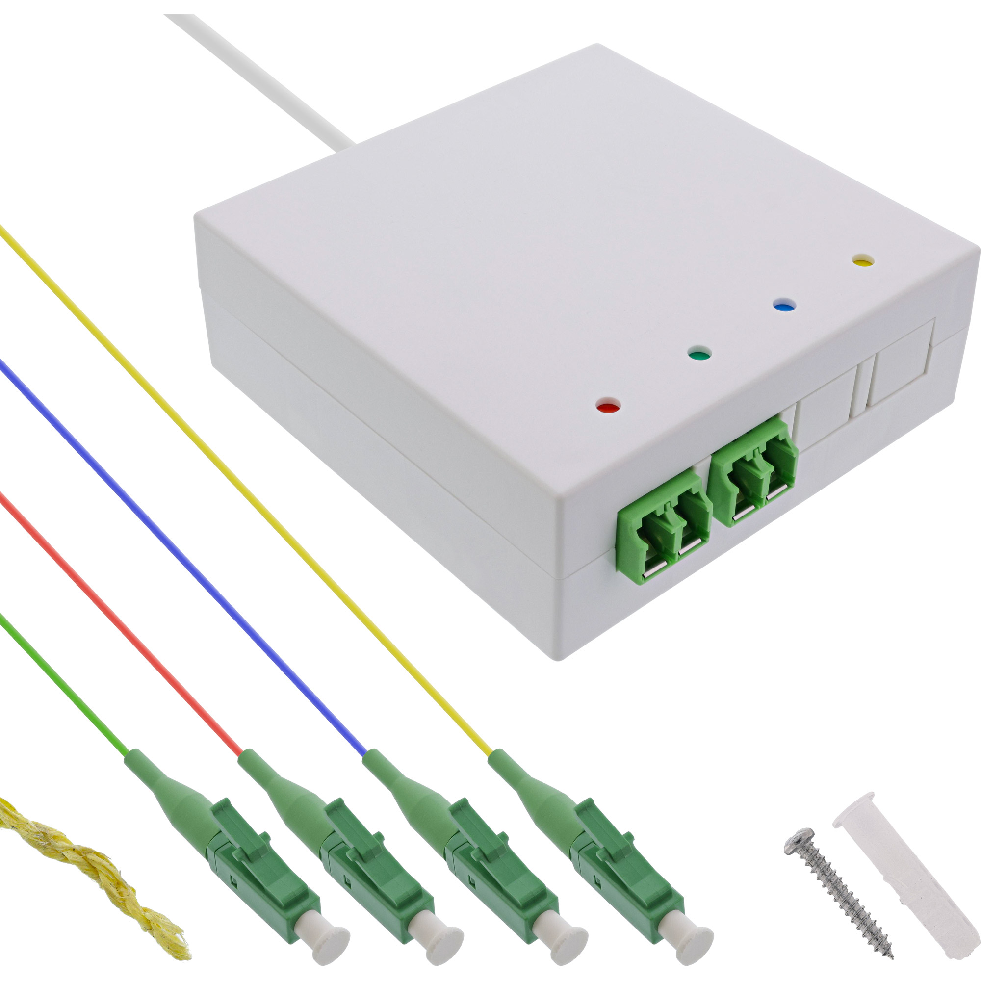 InLine® FTTH Verlängerungsbox vorkonfektioniert 4x LC/APC 9/125µm 40m