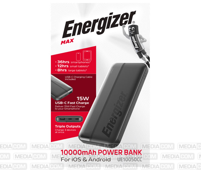Akku Powerbank, 10.000mAh, UE10050CC, schwarz Akku Powerbank, 10.000mAh, UE10050CC, schwarz