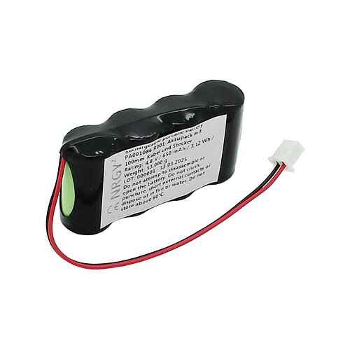 Akkupack NiMH 4,8V 650mAh F1x4 2/3AA mit 100mm Kabel und Stecker Akkupack NiMH 4,8V 650mAh F1x4 2/3AA mit 100mm Kabel und Stecker
