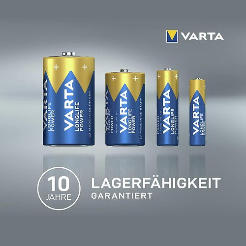 10x Varta Longlife Power AAA Micro LR03 Alkaline Batterie