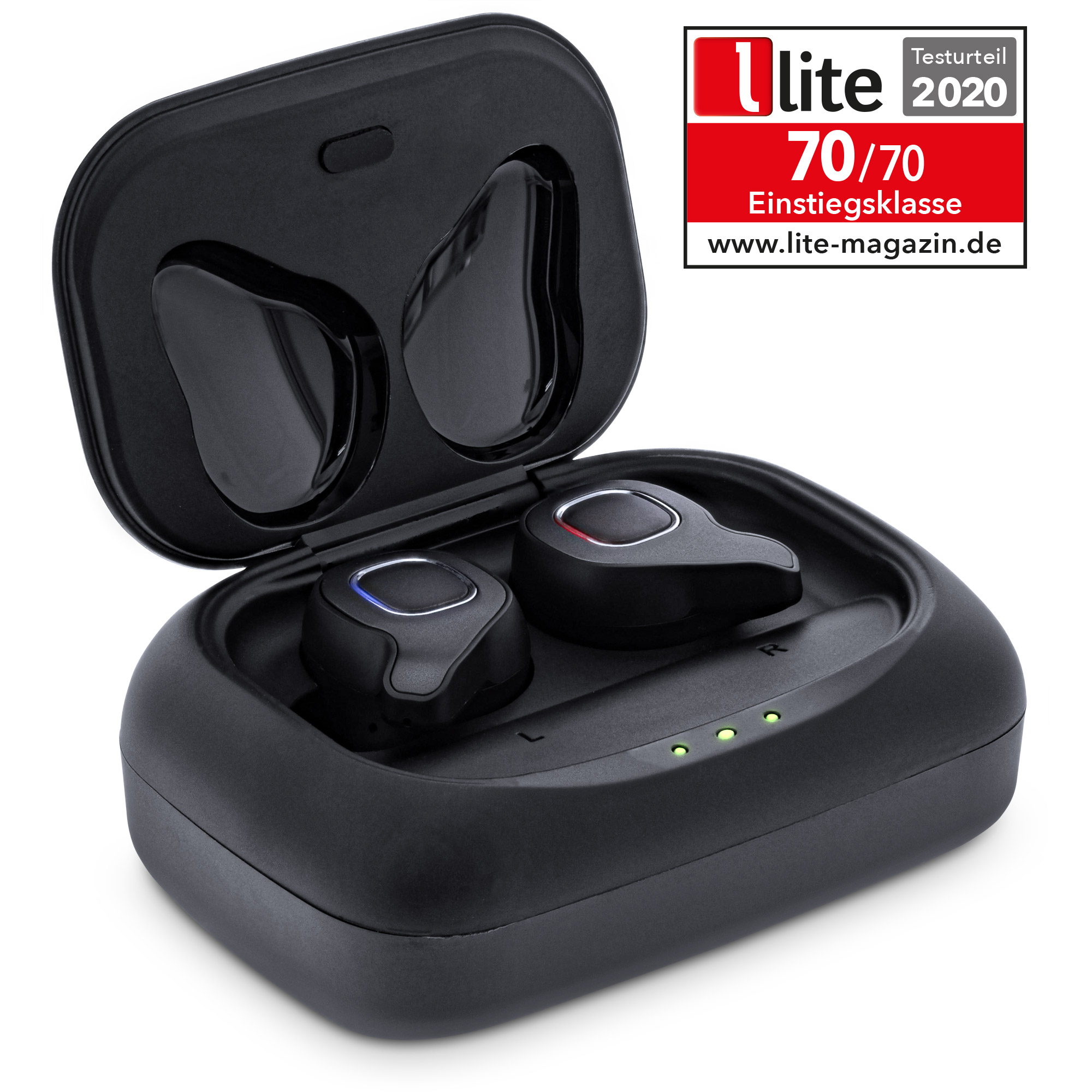 Inline® PURE Air TWS, Bluetooth In-Ear Kopfhörer mit TWS, mit Qi-Case PowerBank Inline® PURE Air TWS, Bluetooth In-Ear Kopfhörer mit TWS, mit Qi-Case PowerBank