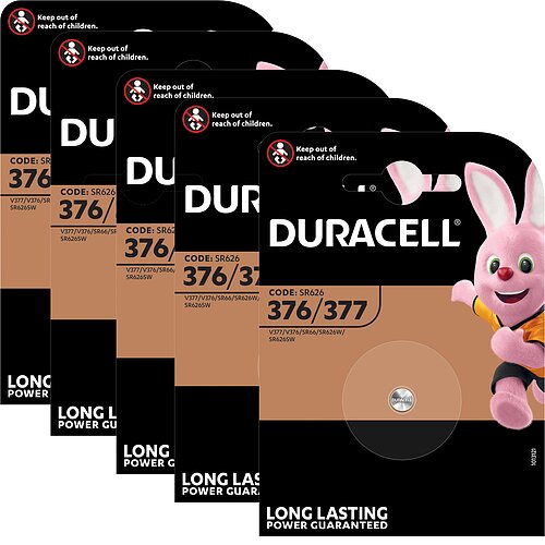 SR66 377 / 376 MultiDrain Silberoxid Batterie Duracell 1,55 V - 5er Verpackung