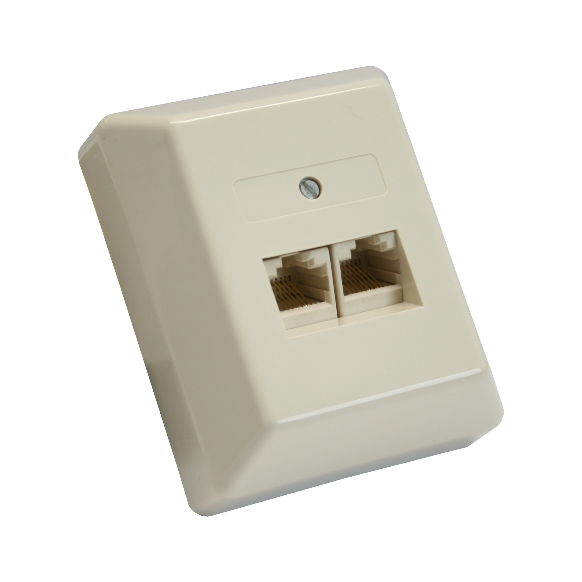 Inline® ISDN Anschlussdose, 2x RJ45 Buchse, Aufputz, Schraubanschluss 2x 8-fach