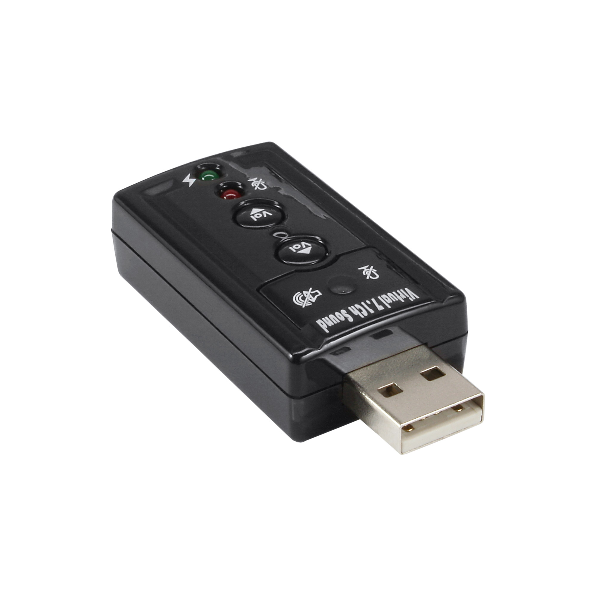 Inline® USB Audio Soundkarte, mit virtuellem 7.1 Surround Sound