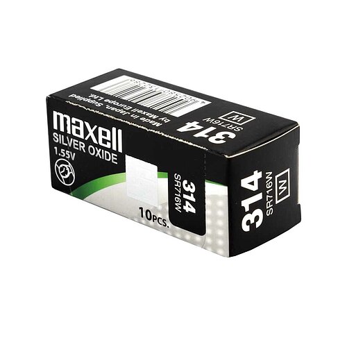 10x SR716W 314 Silberoxid Batterie Maxell 1,55 V
