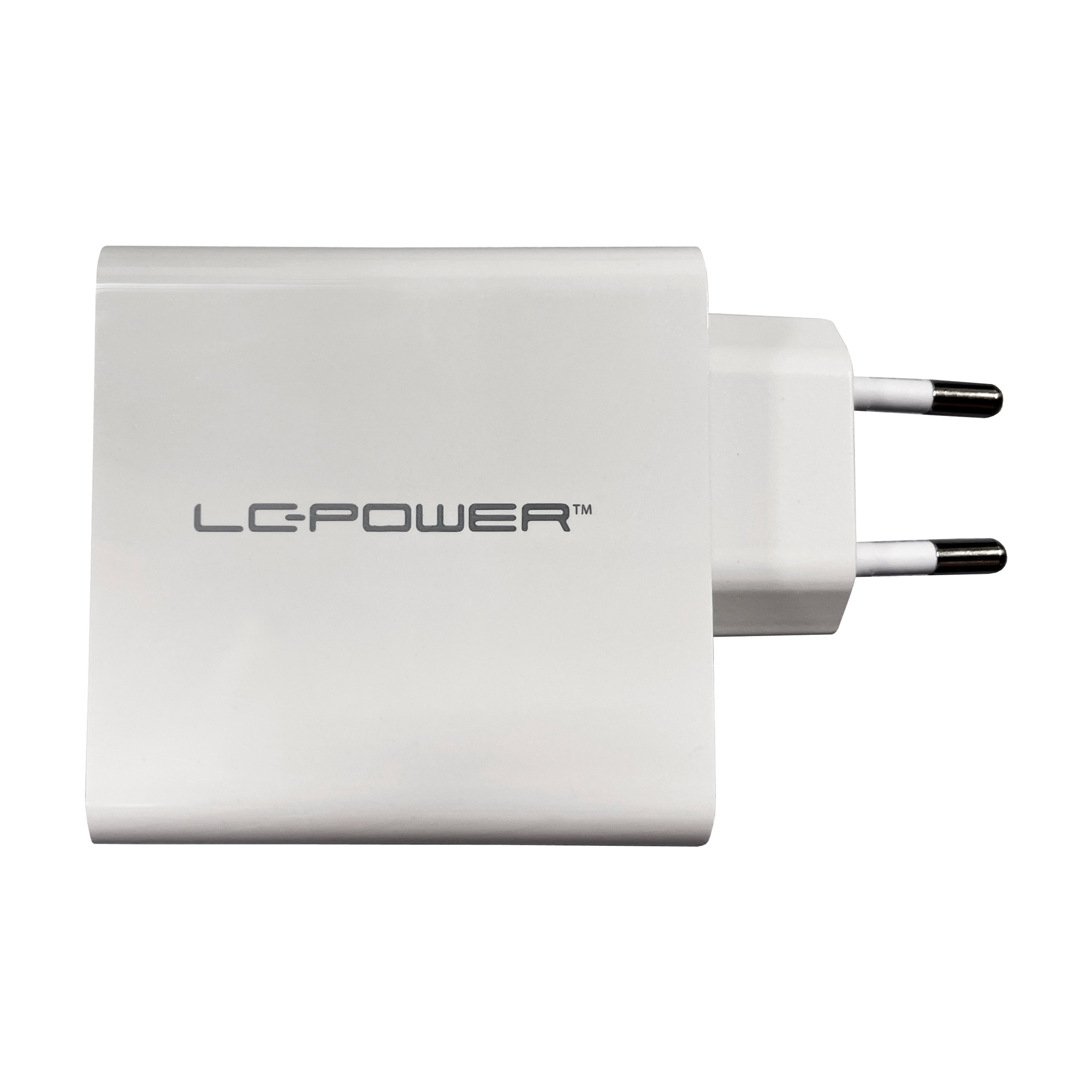 LC-Power LC-GAN-65, USB-Netzteil GaN, 2x USB-C, 1x USB-A, 65W, weiß