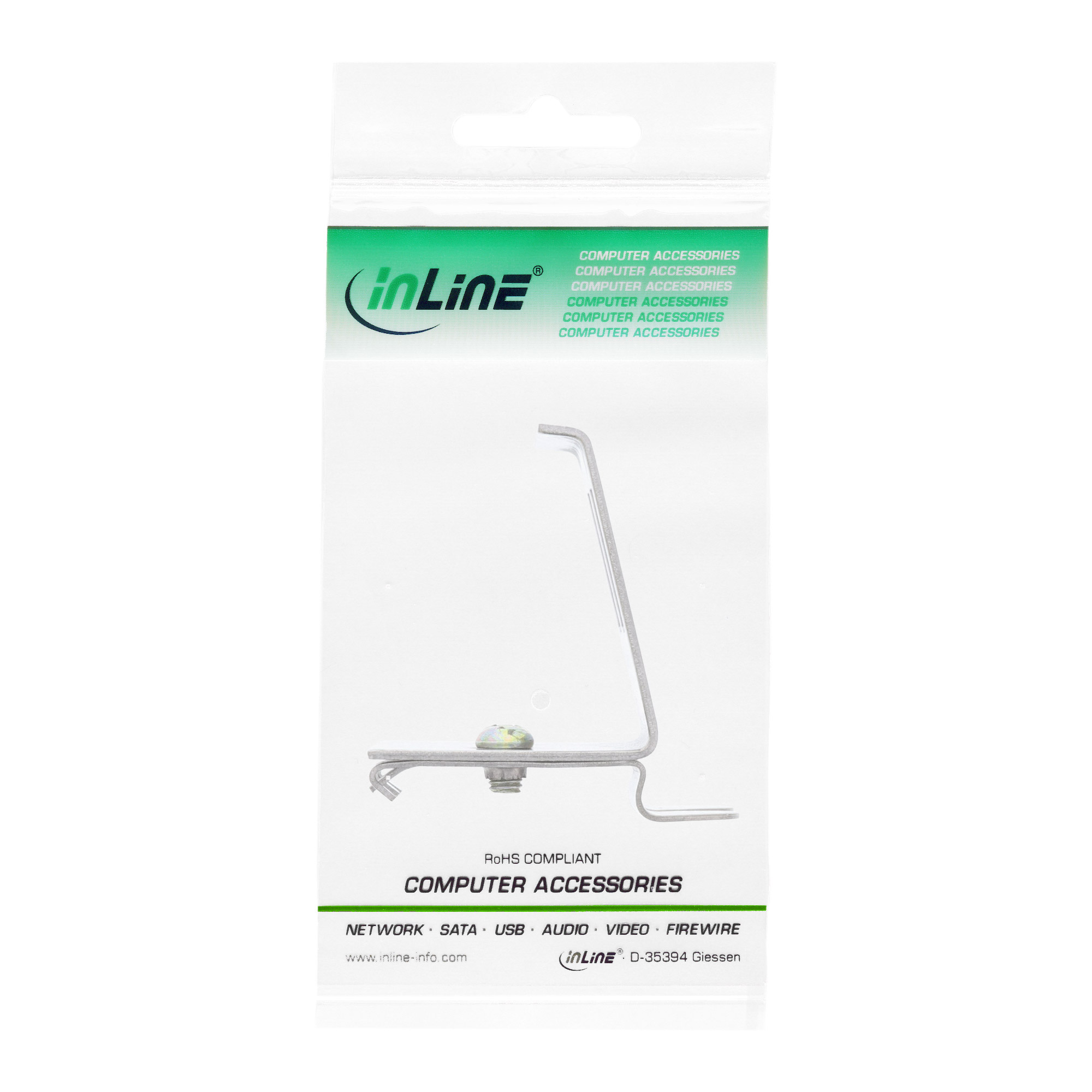 Inline® Keystone SNAP-In Metall-Modulhalter, 2-fach für Hutschiene