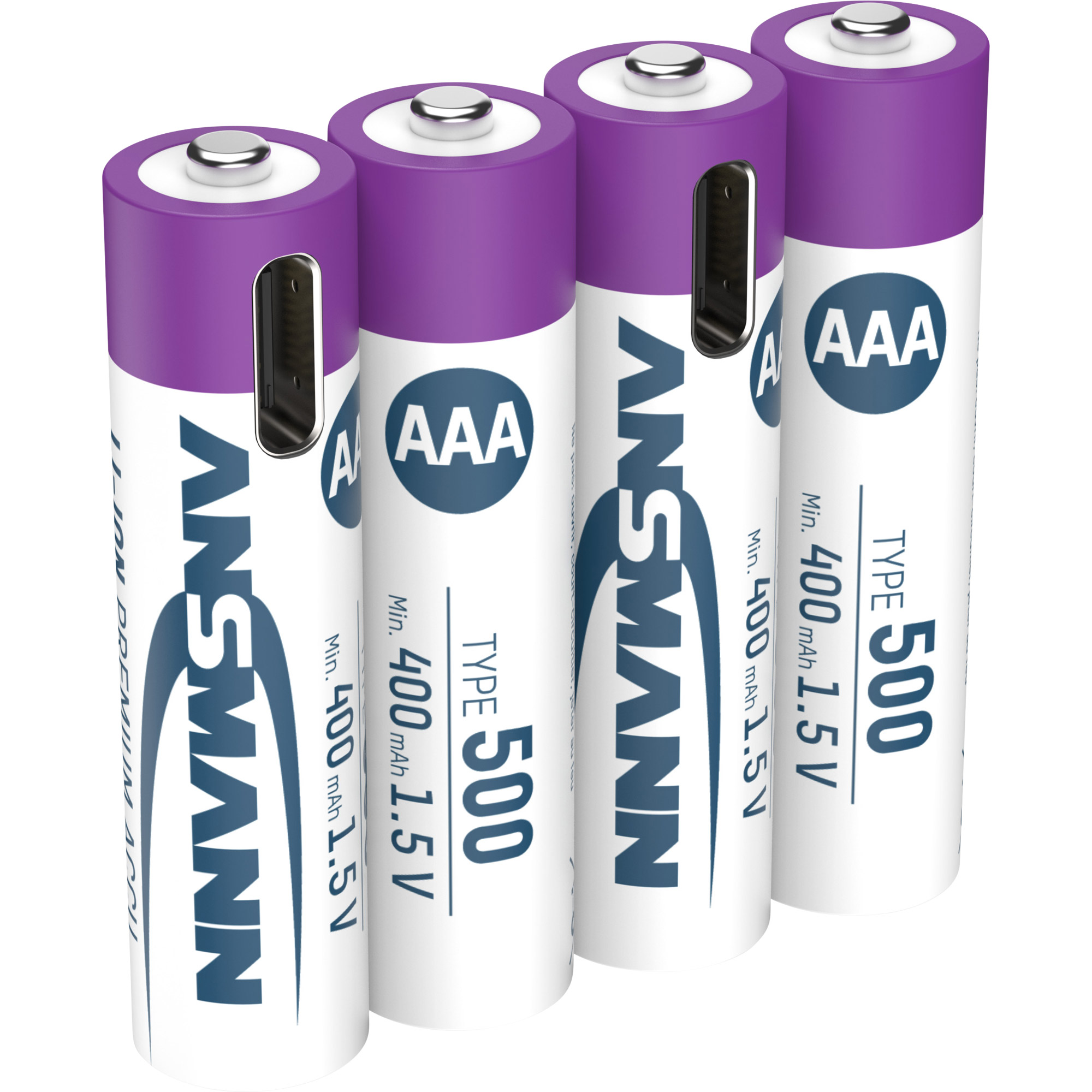 Ansmann Li-Ion AAA Micro 500mAh HR03 Akku 1.5V - 4er Verpackung Ansmann Li-Ion AAA Micro 500mAh HR03 Akku 1.5V - 4er Verpackung