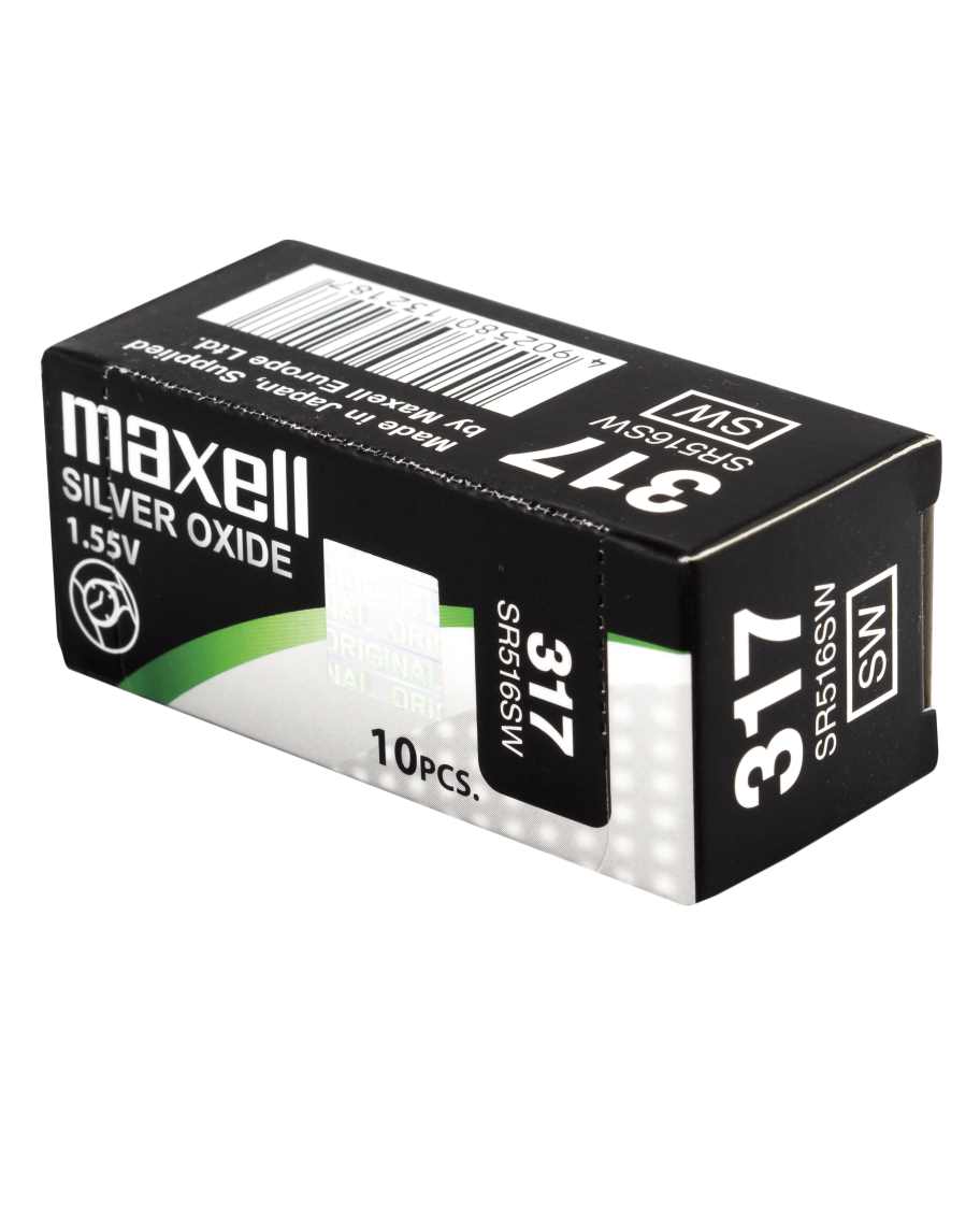 100x Maxell SR516SW SR62 317 Silberoxid Batterie 1,55V