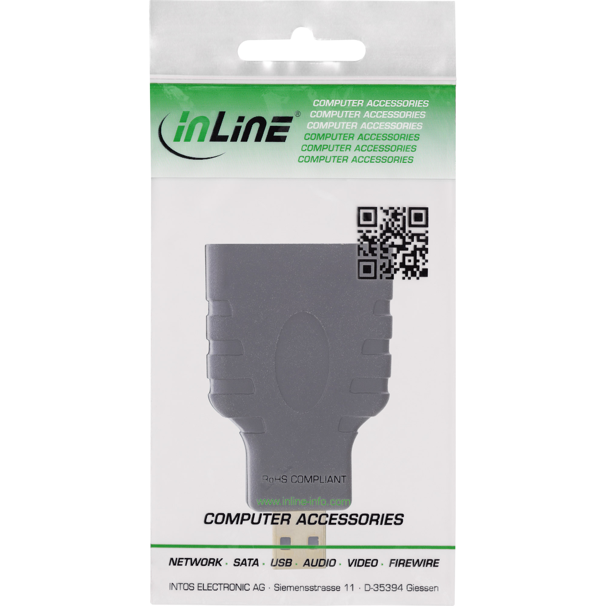 Inline® HDMI Adapter, HDMI A Buchse auf Micro HDMI D Stecker, 4K/60Hz Inline® HDMI Adapter, HDMI A Buchse auf Micro HDMI D Stecker, 4K/60Hz