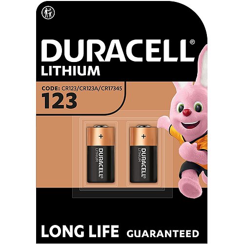 Duracell 123 Lithium 3V CR123A CR17345 Batterie - 2er Verpackung