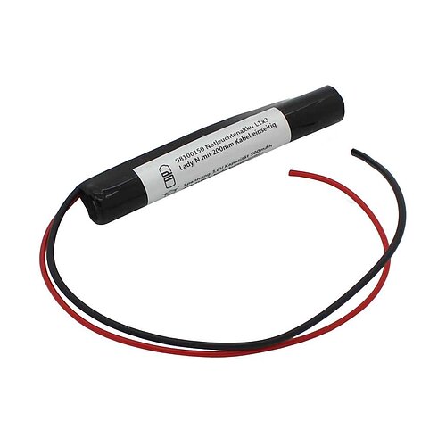 Notleuchtenakku NiMH 3,6V 500mAh L1x3 Lady N mit 200mm Kabel einseitig