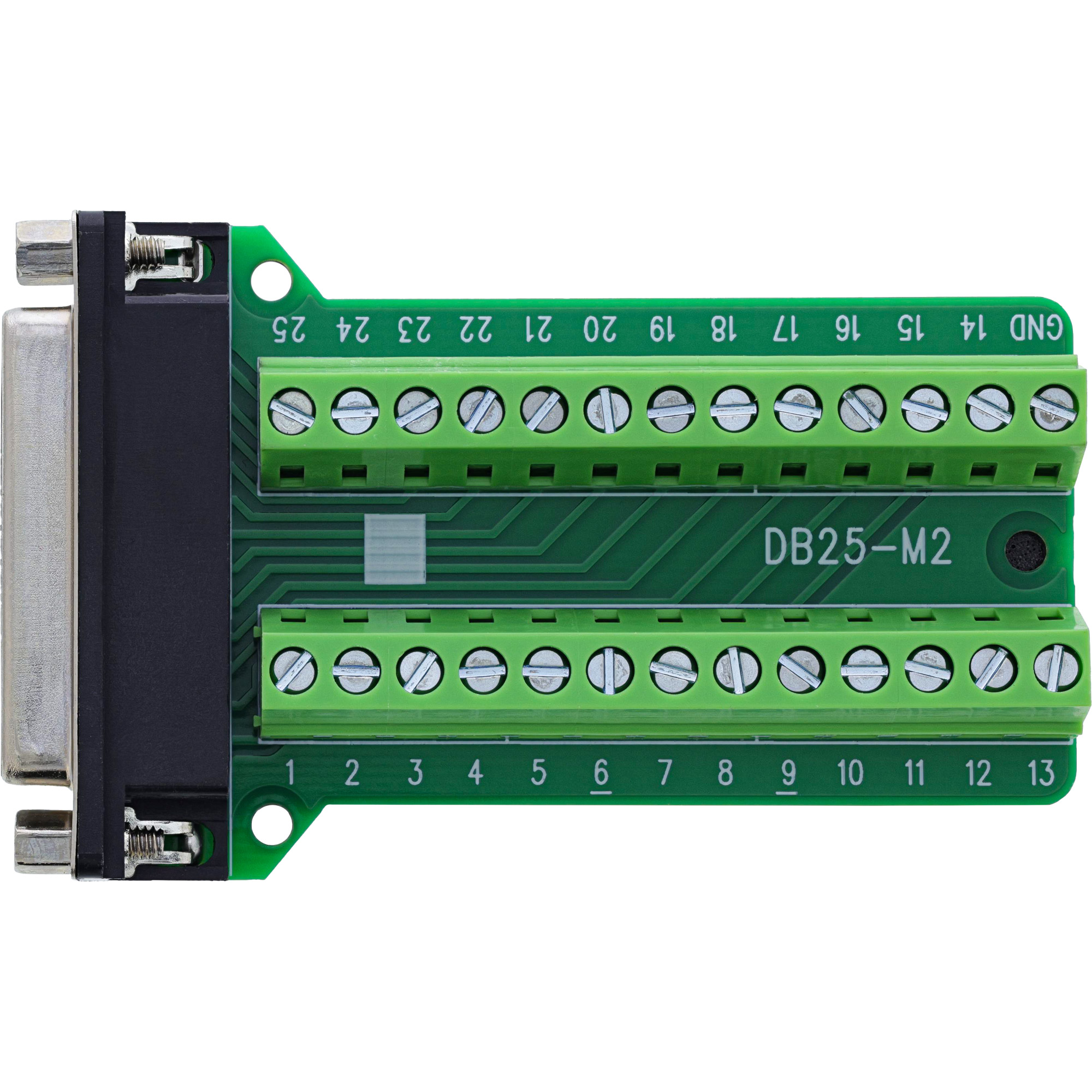 InLine® D-Sub 25 Terminalblock, Buchse, 2-reihig, Schraubklemme