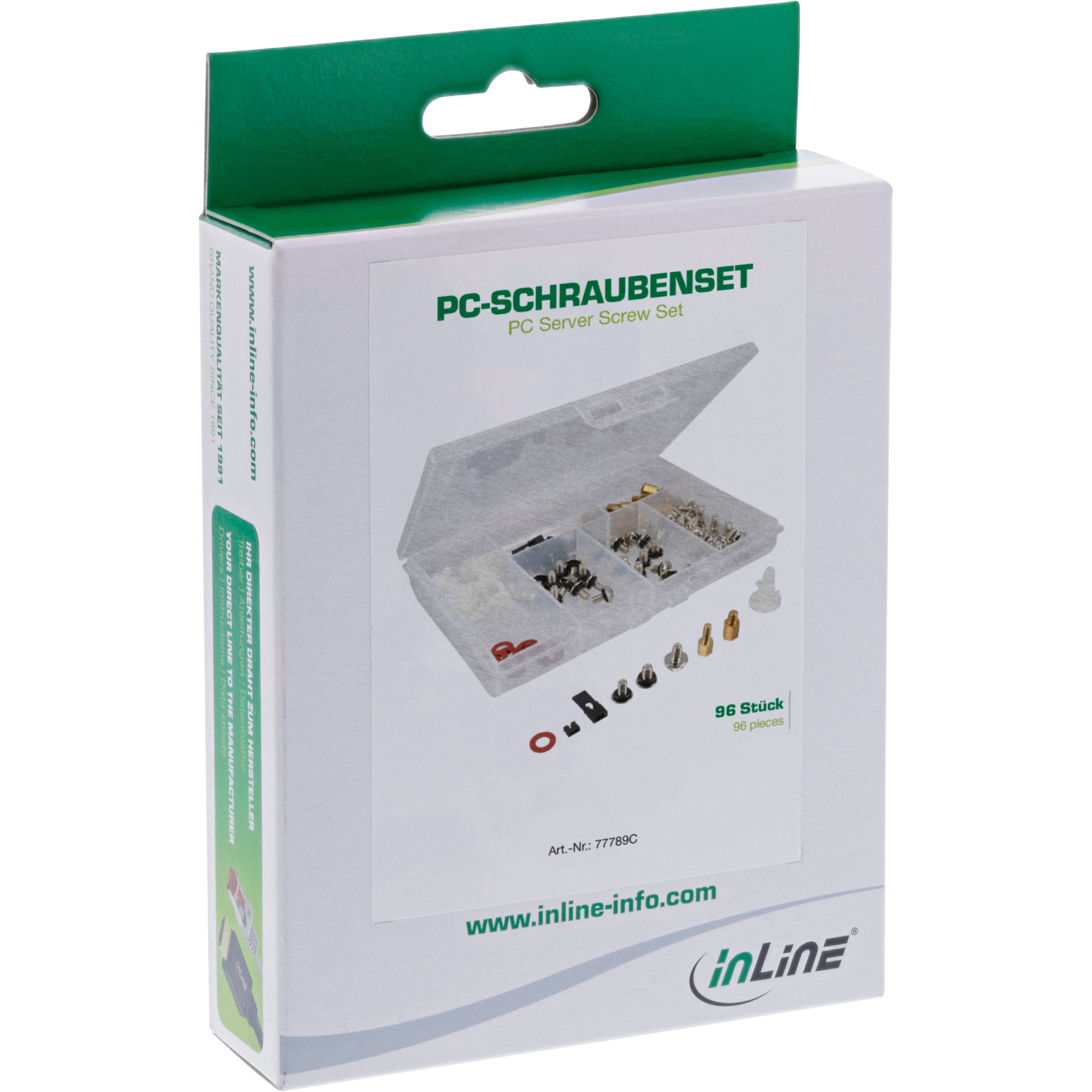Inline® PC-Schraubenset, 96-teilig, für PC-Montage
