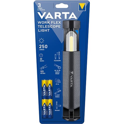 Varta Work Flex Telescope Light 18646 - inkl. Batterien