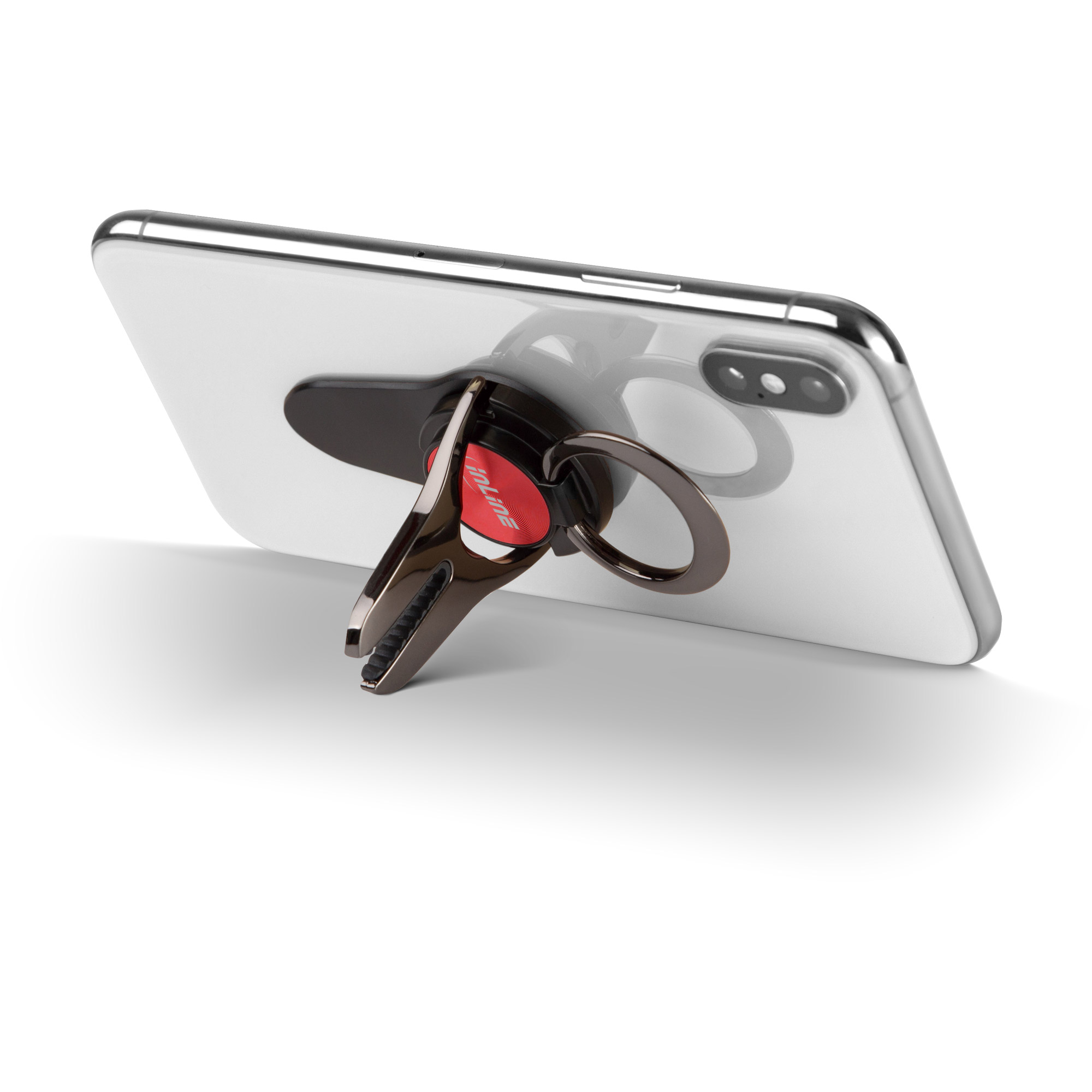 Inline® Smartphone 3in1 Smartclip, rot