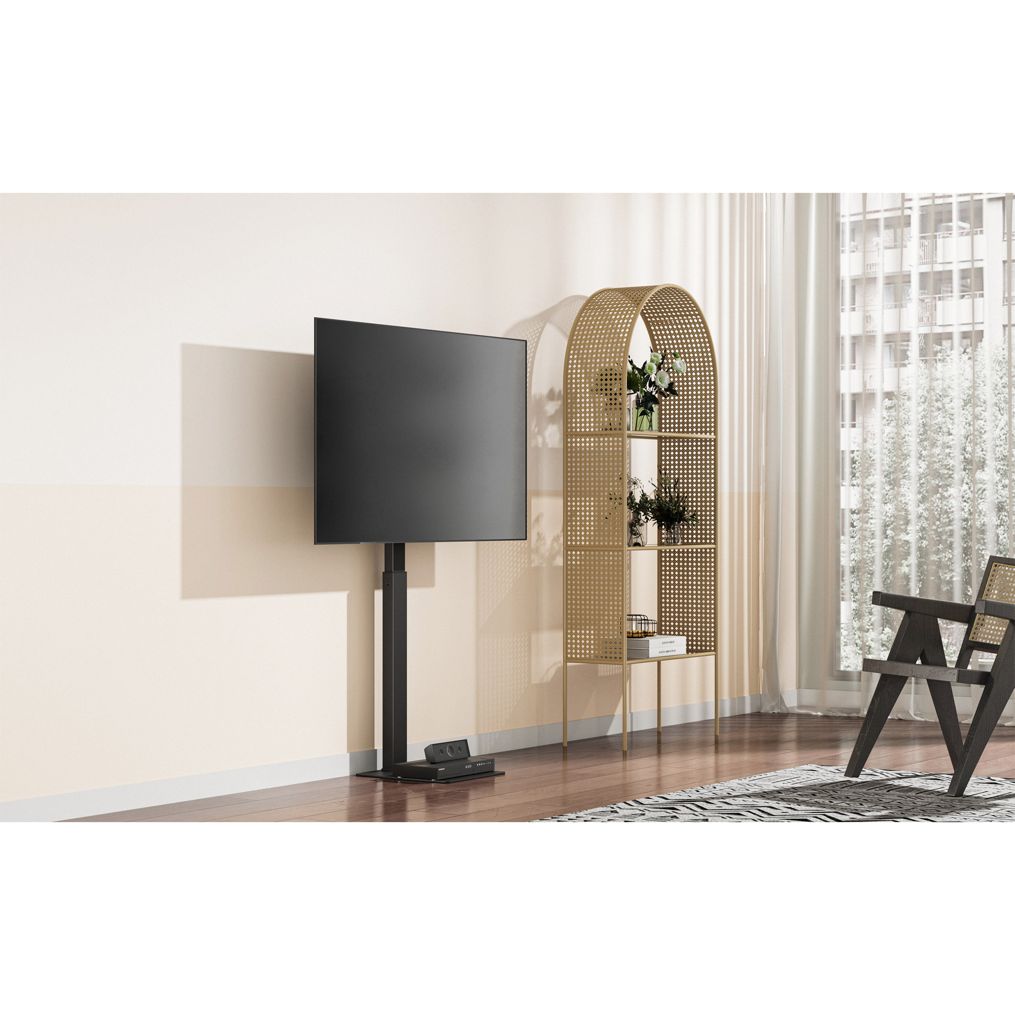 Inline® TV-Standfuß, Höhe einstellbar, für LED-TV 37"-70" (94-178cm), max. 40kg