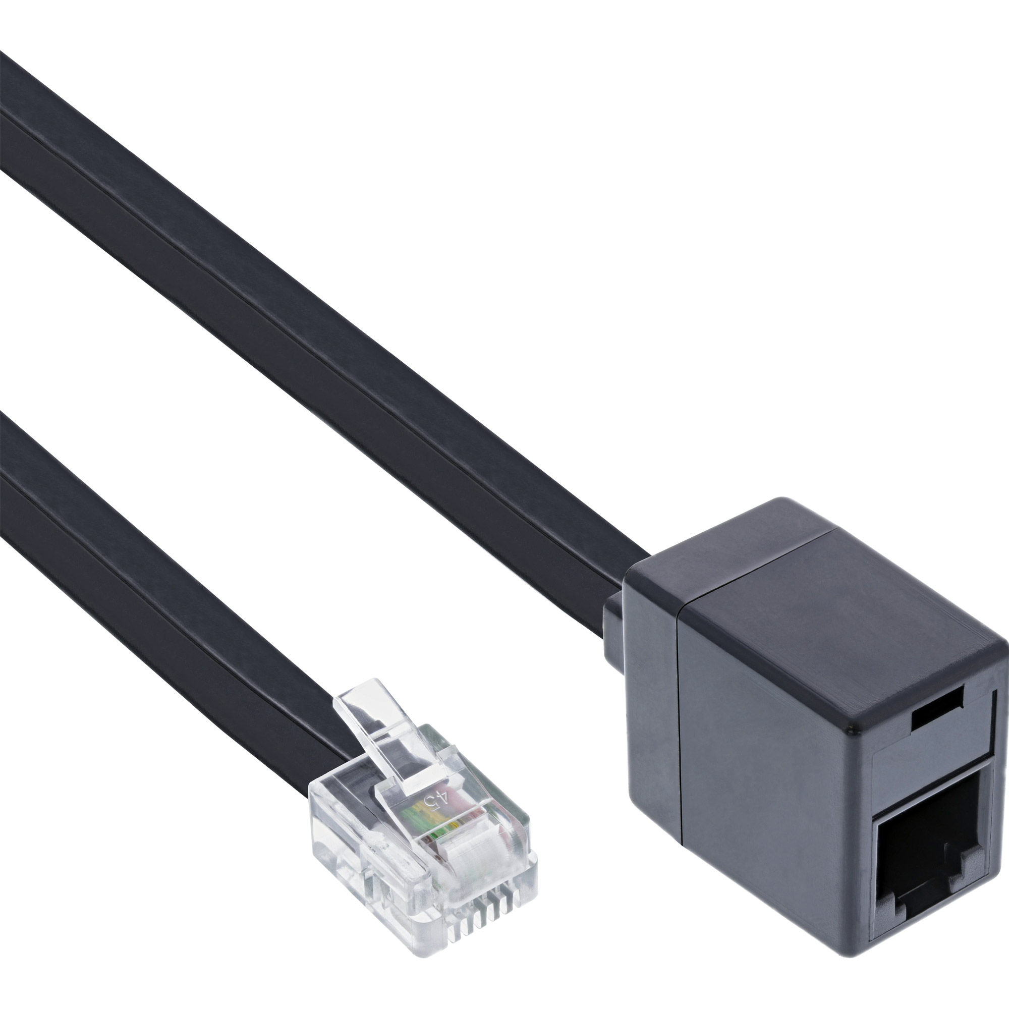 Inline® Modular VerLängerung, RJ12 Stecker / Buchse, 2m