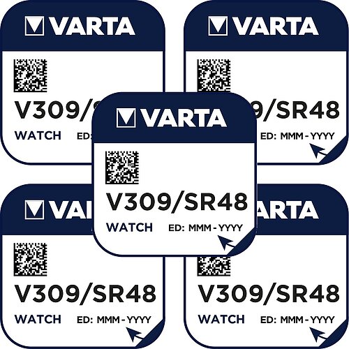 5x Varta SR48 SR754SW 309 Silberoxid Batterie 1,55V