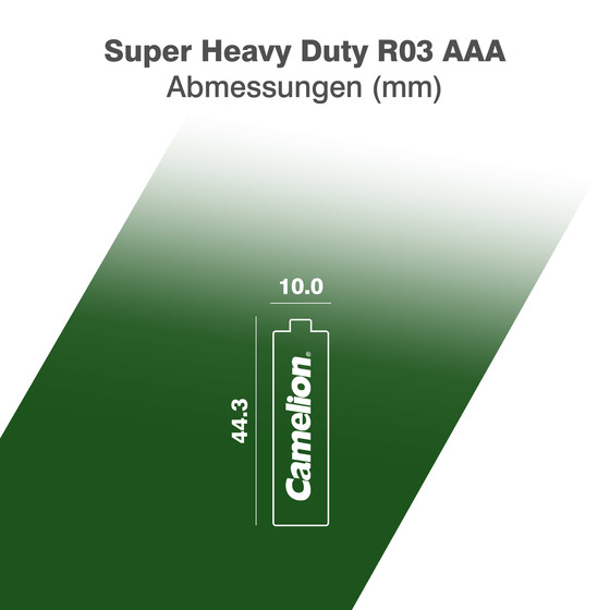 8x Camelion Super Heavy Duty AAA Micro R03 Zink Kohle Batterie 8x Camelion Super Heavy Duty AAA Micro R03 Zink Kohle Batterie