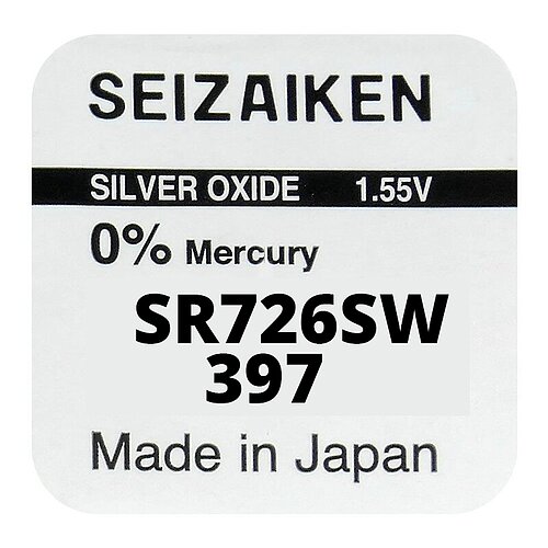 10x SR726SW SR59 397 Silberoxid Batterie Seizaiken 1,55 V