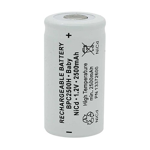 BP C2500H NiCd-Akku 2500mAh Baby Flattop hochtemperatur