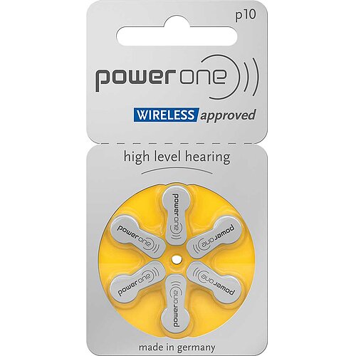 60x Typ 10 PR70 Power One Hörgerätebatterien - Gelb