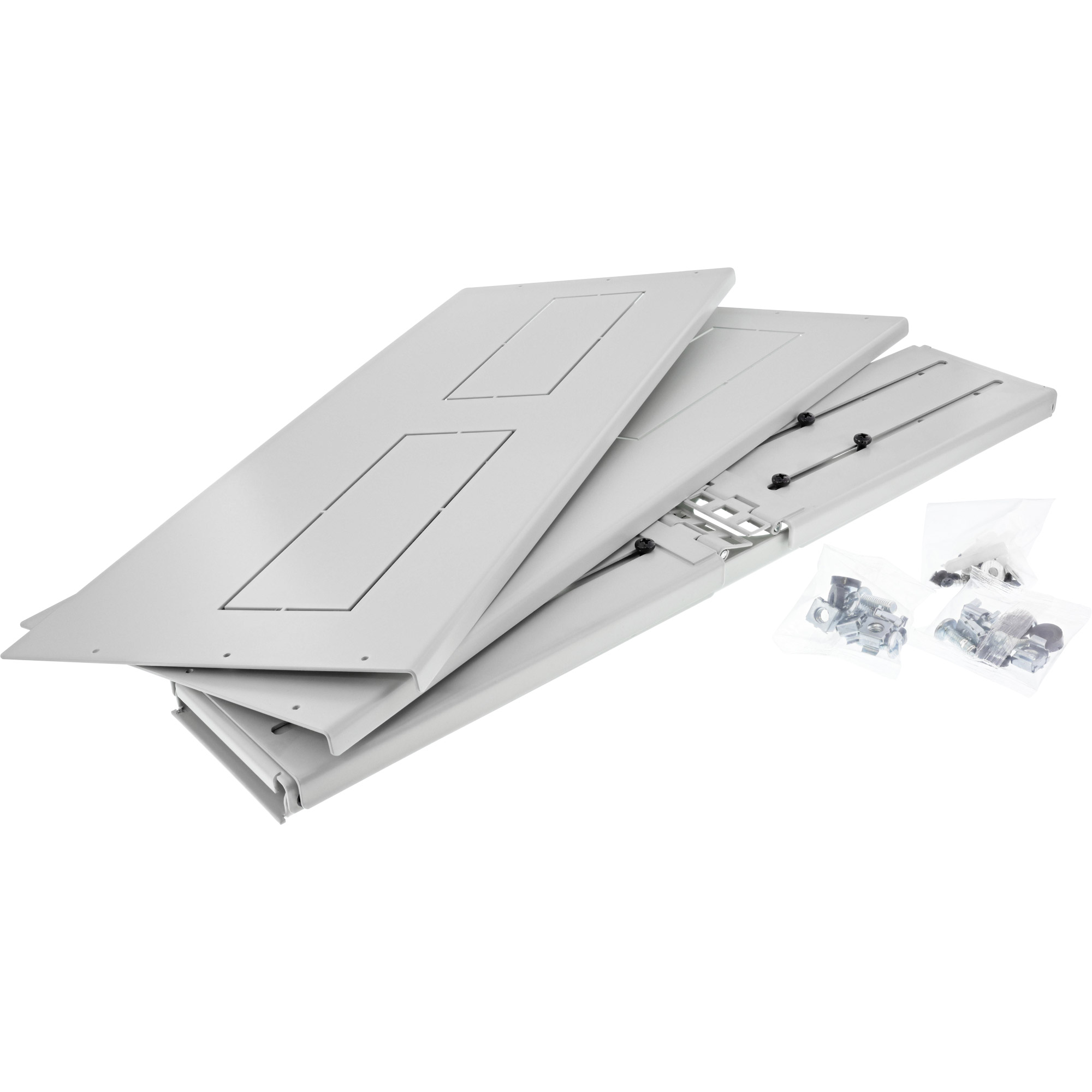 Inline® 19" Rack zur Wandmontage, 2HE, 24-40cm Tiefe, mit Abdeckung, grau
