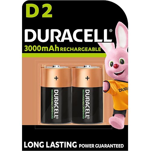 Duracell NiMH Mono D 3000mAh HR20 Recharge Akku - 2er Verpackung