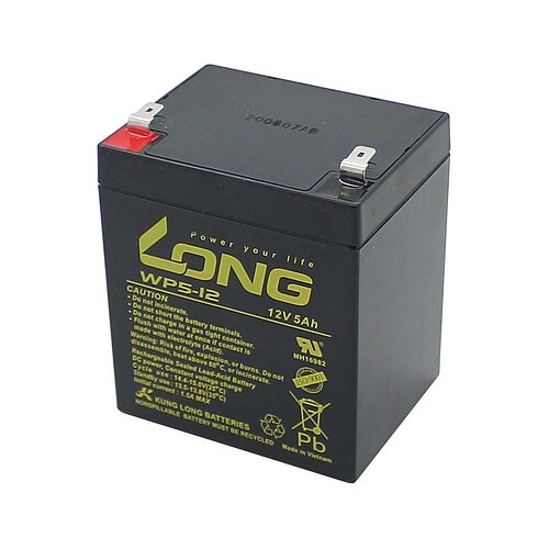 Kung Long WP5-12F2 12V 5,0Ah 6,3mm Faston Kung Long WP5-12F2 12V 5,0Ah 6,3mm Faston