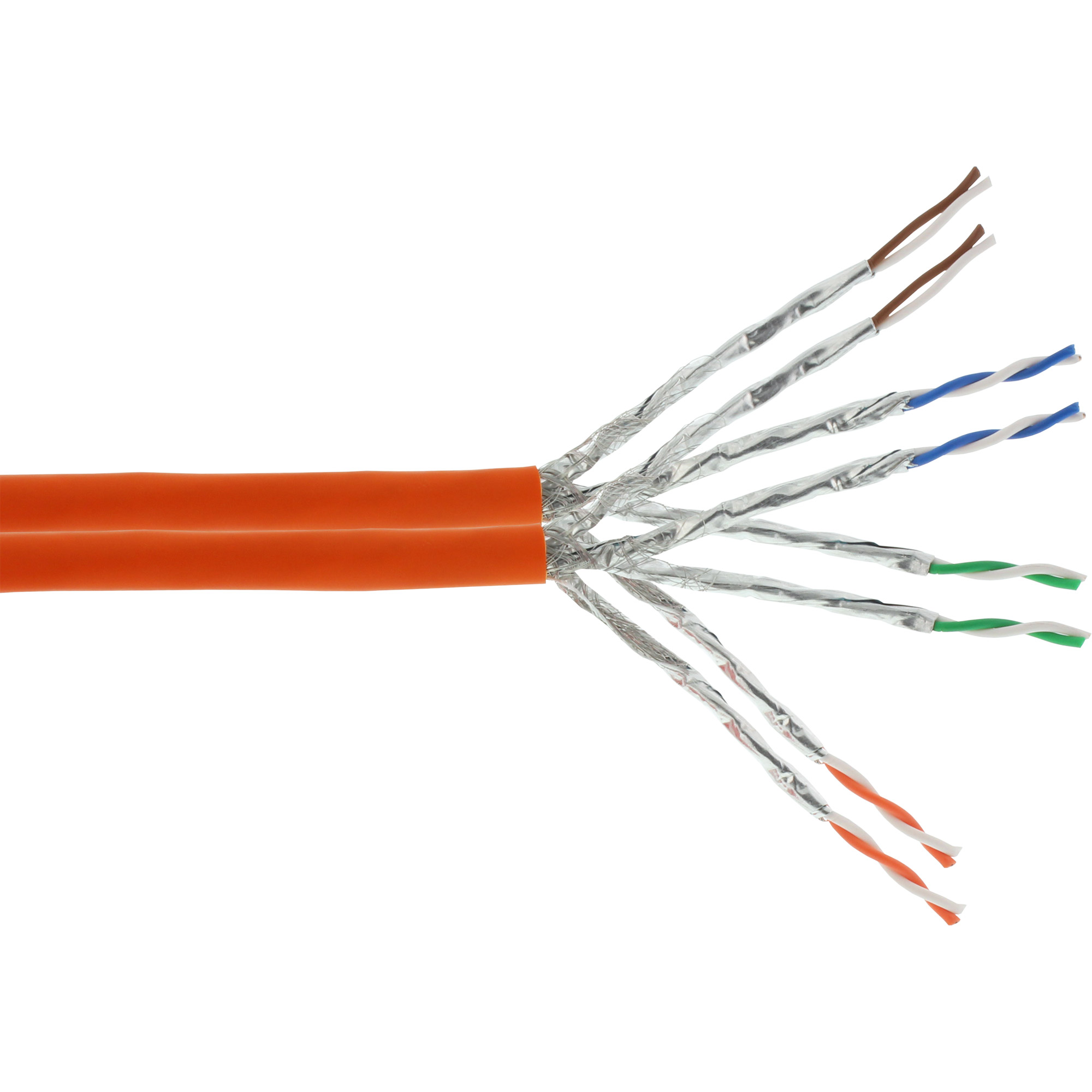 Inline® Dup. Verlegek. Cat.7a, S/FTP (PiMF), 2x 4x2x0,58 AWG23,1200MHz,LSOH,100m