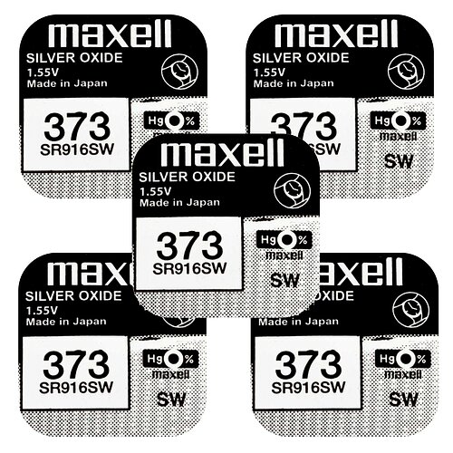 5x SR916SW SR68 373 Silberoxid Batterie Maxell 1,55 V