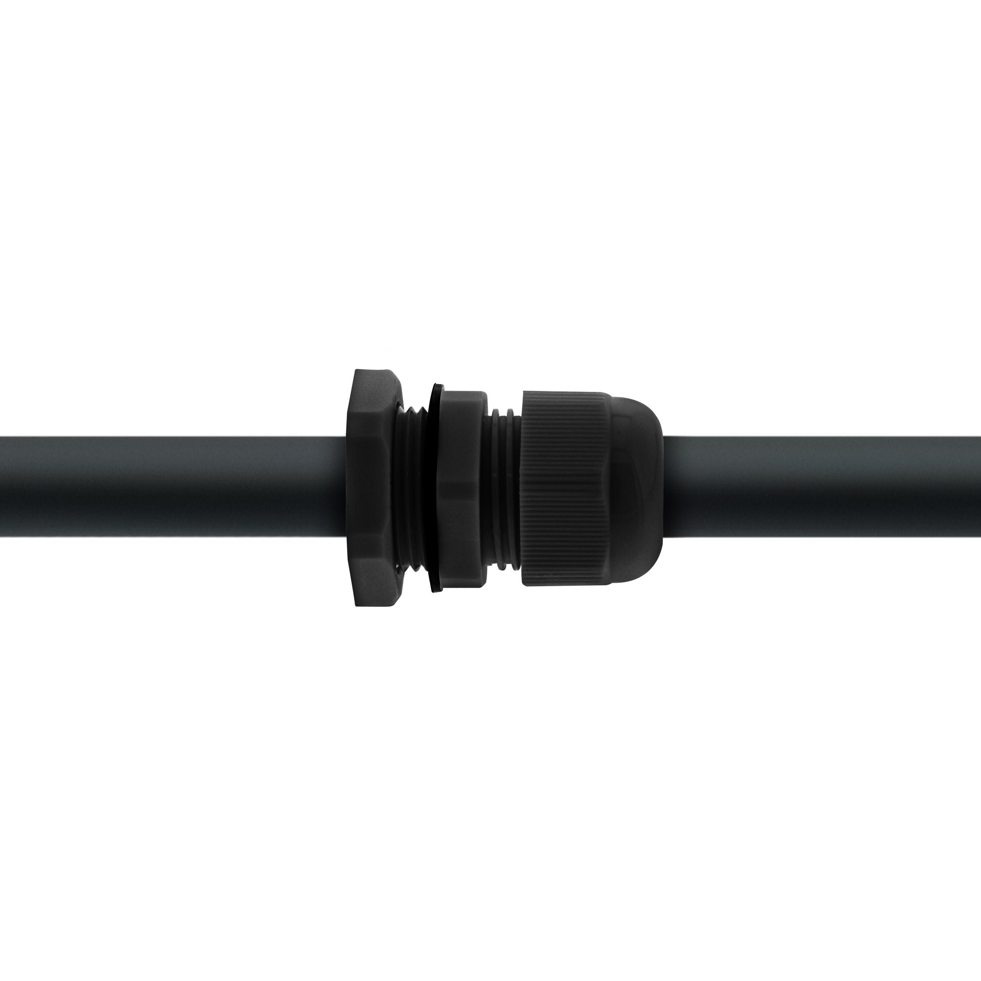 Inline® Kabeldurchführung PG 7 Nylon IP68 3,5-6mm, schwarz, 10 Stück