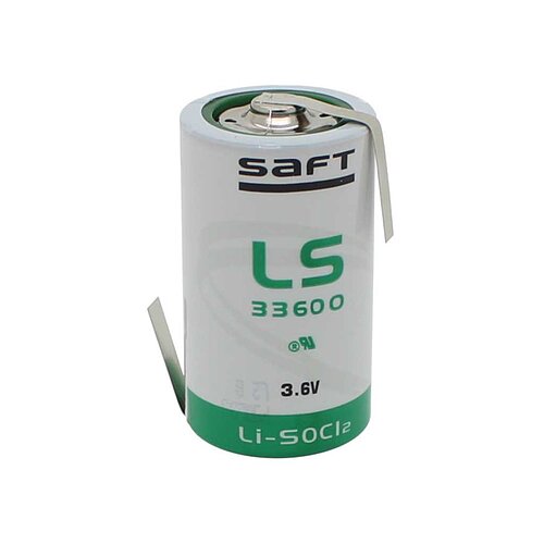 Saft Lithium LS33600 D 3,6V mit Lötfahnen Z-Form Saft Lithium LS33600 D 3,6V mit Lötfahnen Z-Form