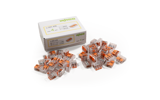 Klemmen-Set WAGO 75-teilig, 25x 221-412, 25x 221-413, 25x 221-415