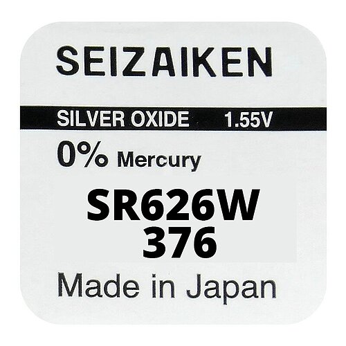 10x SR626W SR66 376 Silberoxid Batterie Seizaiken 1,55 V