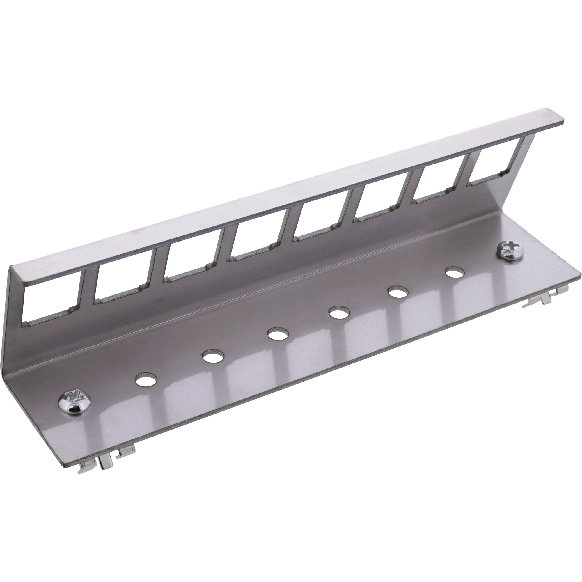InLine® Keystone SNAP-In Metall-Modulhalter, 8-fach für Hutschiene