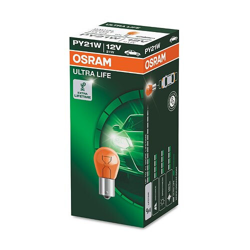 PY21W 12V 21W BAU15s (gelb) ULTRA LIFE 1St. Faltschachtel OSRAM