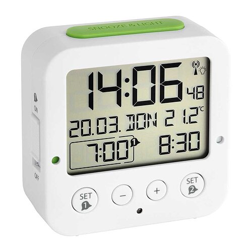 Bingo Funk-Wecker mit Temperatur 60.2528.02
