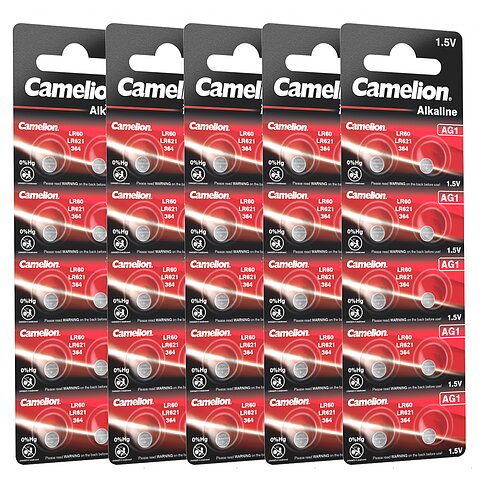 50x Camelion AG1 LR60 LR621 364 1.5V Alkaline Knopfzelle