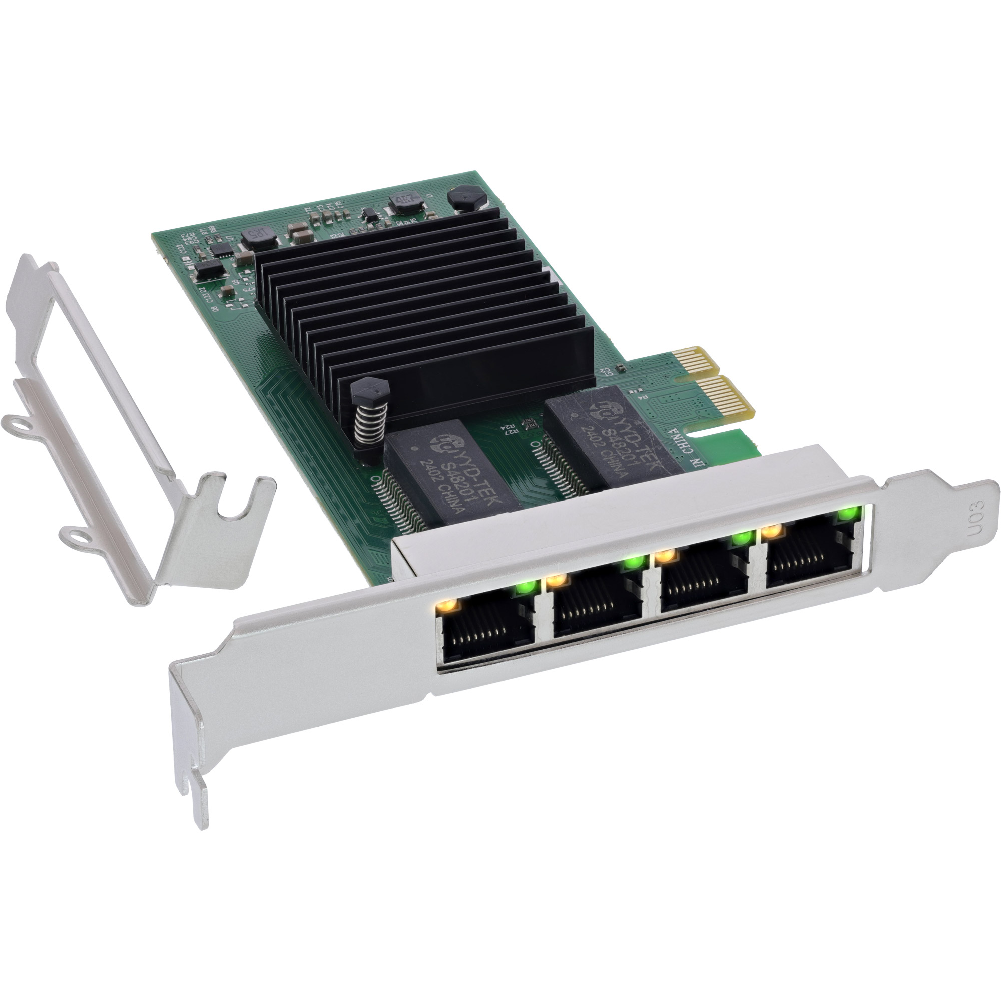 InLine® Quad Gigabit Netzwerkkarte, 4x RJ45 1 Gb/s, PCIe x1 InLine® Quad Gigabit Netzwerkkarte, 4x RJ45 1 Gb/s, PCIe x1