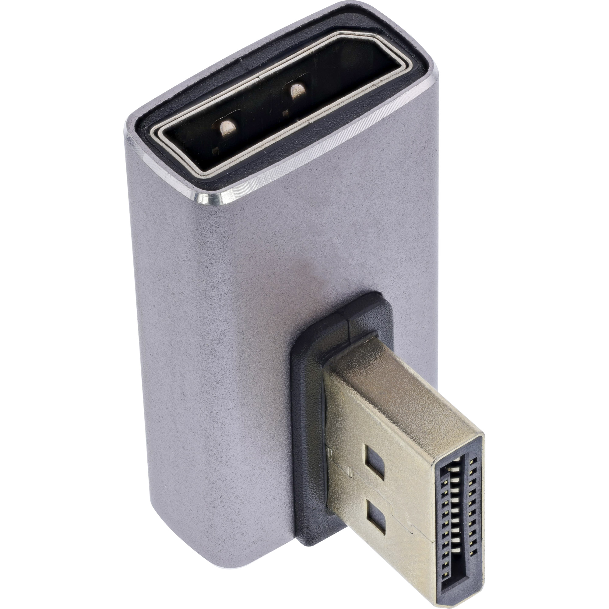 InLine® DisplayPort 1.4 Adapter, DisplayPort St/ Bu, 90° vertikal rechts, 8K UHD InLine® DisplayPort 1.4 Adapter, DisplayPort St/ Bu, 90° vertikal rechts, 8K UHD