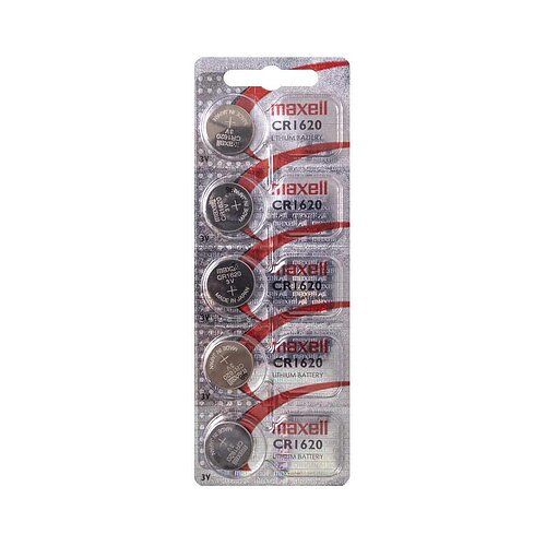Maxell CR1620 Lithium Knopfzelle 3V - 5 Batterien - 1 x 5er Streifen